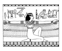Een kleurplaat van  het oude egypte